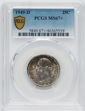 1949-D 25C Washington Quarter PCGS MS67+