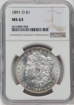 1891-O $1 Morgan Dollar NGC MS63
