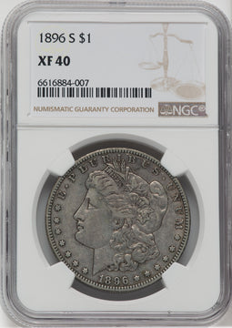 1896-S $1 Morgan Dollar NGC XF40