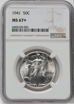 1941 50C Walking Liberty Half Dollar NGC MS67+