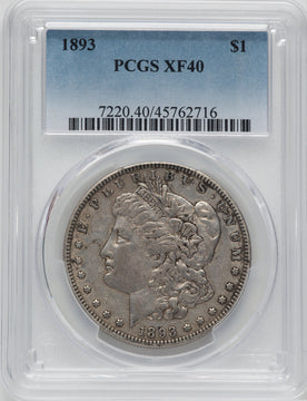 1893 $1 Morgan Dollar PCGS XF40