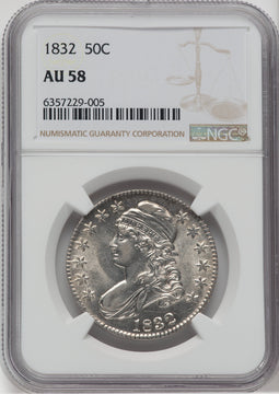 1832 50C Bust Half Dollar NGC AU58