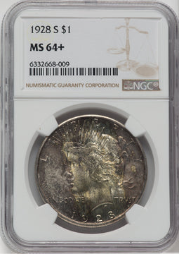 1928-S $1 NGC Plus Peace Dollar NGC MS64+