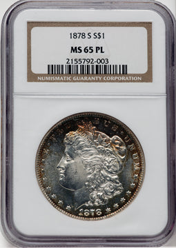 1878-S $1 PL Morgan Dollar NGC MS65