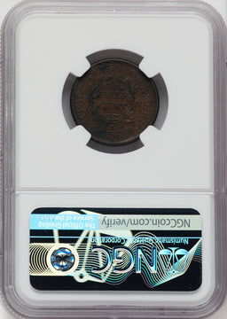 1806 1/2 C Small 6 No Stems BN Half Cent NGC AU55