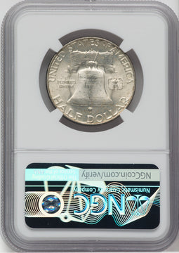 1950-D 50C FL Franklin Half Dollar NGC MS66