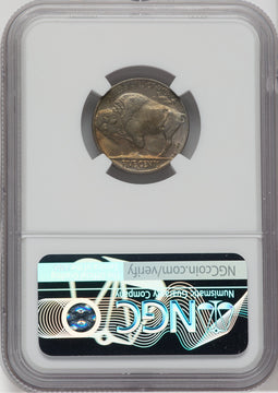 1937-D 5C Three-Legged Buffalo Nickel NGC MS62