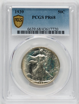 1939 50C Proof Walking Liberty Half Dollar PCGS PR68
