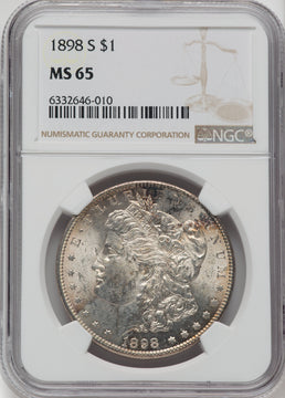 1898-S $1 Morgan Dollar NGC MS65