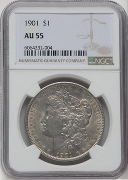 1901 $1 Morgan Dollar NGC AU55