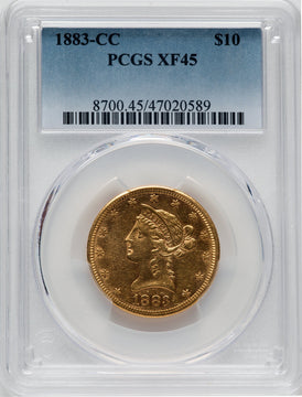 1883-CC $10 Liberty Eagle PCGS XF45