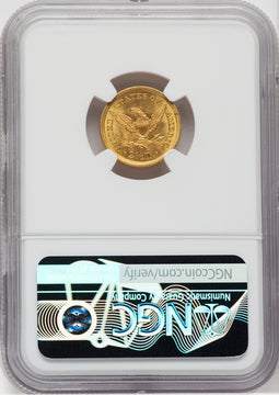 1855 $2.50 Liberty Quarter Eagle NGC MS65