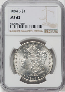 1894-S $1 Morgan Dollar NGC MS63