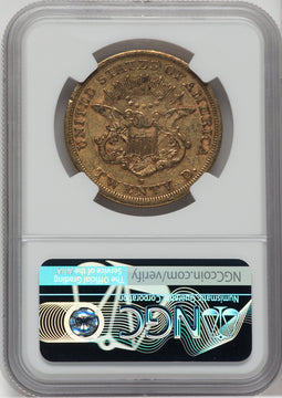 1863-S $20 Liberty Double Eagle NGC AU50