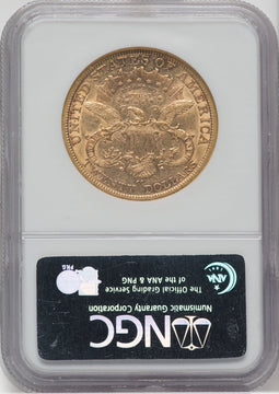 1877-CC $20 Liberty Double Eagle NGC AU50