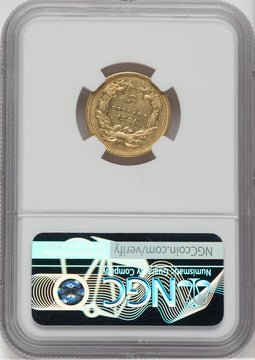 1854-O $3 Three Dollar Gold Pieces NGC AU53