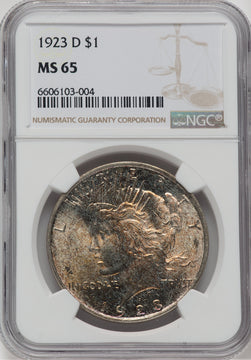 1923-D $1 Peace Dollar NGC MS65