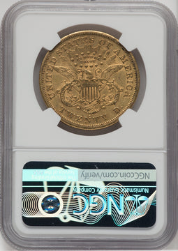 1871-S $20 Liberty Double Eagle NGC AU50