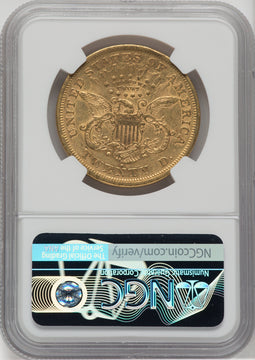 1872-S $20 Liberty Double Eagle NGC AU53