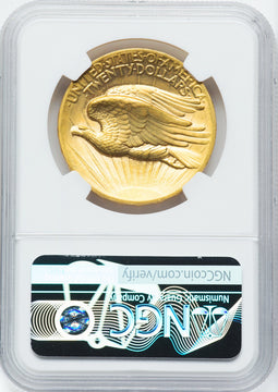 1907 $20 Flat Rim High Relief Double Eagle NGC MS64