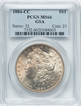 1884-CC $1 Morgan Dollar PCGS MS66