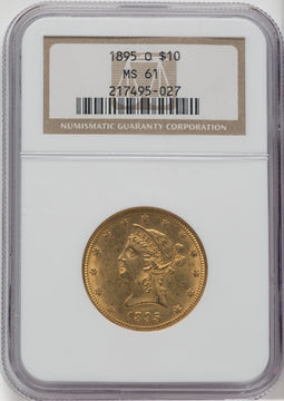 1895-O $10 Liberty Eagle NGC MS61