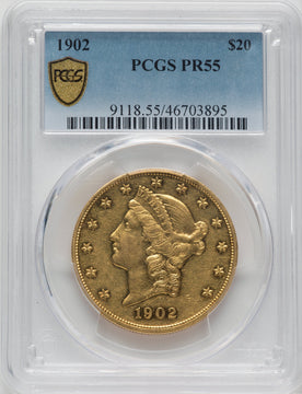 1902 $20 Proof Liberty Double Eagle PCGS AU55