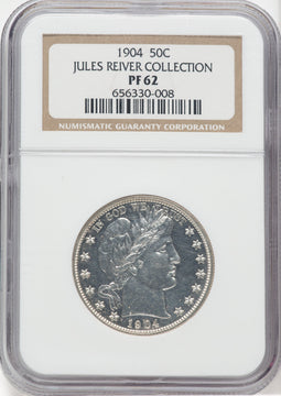 1904 50C Proof Barber Half Dollar NGC PR62