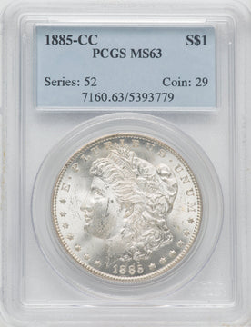 1885-CC $1 Morgan Dollar PCGS MS63