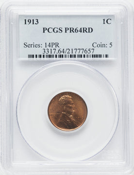 1913 1C RD Proof Lincoln Cent PCGS PR64