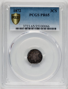 1872 3CS Proof Three Cent Silver PCGS PR65