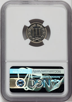 1883 3CN Proof Three Cent Nickel NGC PR68