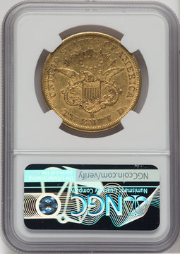 1861-S $20 Liberty Double Eagle NGC AU53