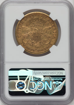 1883-S $20 Liberty Double Eagle NGC AU53