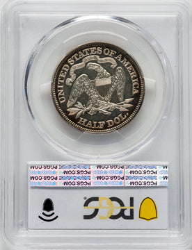 1868 50C CA CAC Proof Seated Half Dollar PCGS PR66