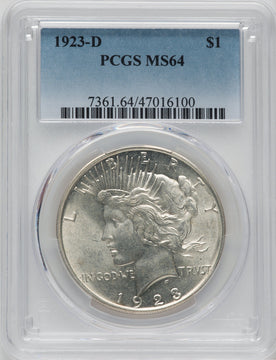 1923-D $1 Peace Dollar PCGS MS64