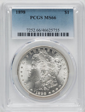 1898 $1 Morgan Dollar PCGS MS66