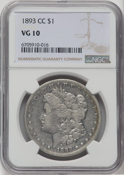 1893-CC $1 Morgan Dollar NGC VG10