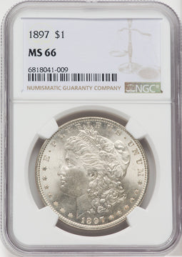 1897 $1 Morgan Dollar NGC MS66