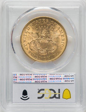 1873 $20 OPEN 3 CAC Liberty Double Eagle PCGS MS61