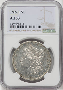 1892-S $1 Morgan Dollar NGC AU53