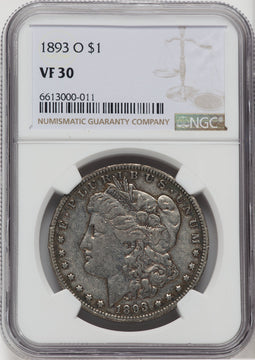 1893-O $1 Morgan Dollar NGC VF30