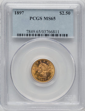 1897 $2.50 Liberty Quarter Eagle PCGS MS65