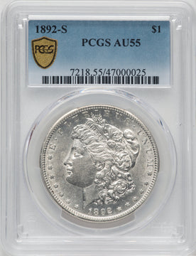 1892-S $1 Morgan Dollar PCGS AU55