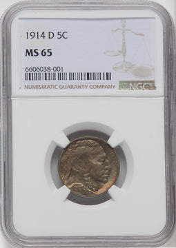 1914-D 5C Buffalo Nickel NGC MS65