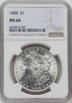 1888 $1 Morgan Dollar NGC MS66