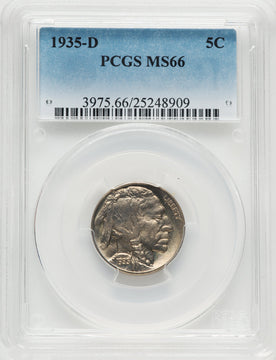 1935-D 5C Buffalo Nickel PCGS MS66