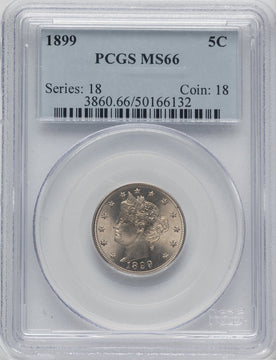1899 5C Liberty Nickel PCGS MS66