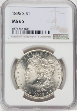 1896-S $1 Morgan Dollar NGC MS65
