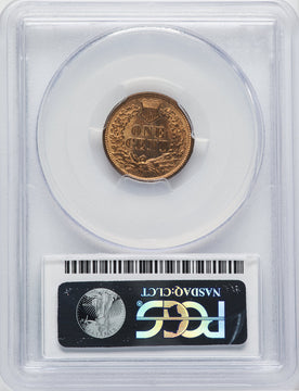 1864 1C L On Ribbon RB CAC Indian Cent PCGS MS66